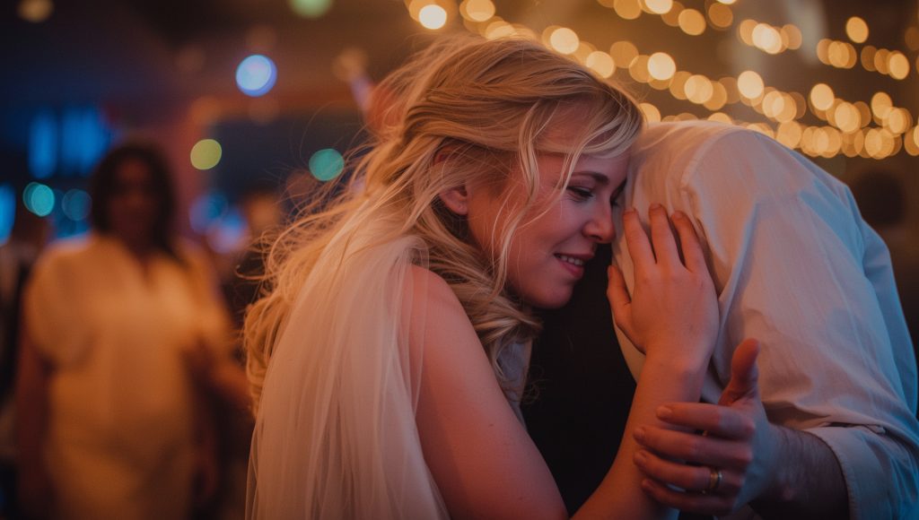 "Christchurch wedding couple close-up with blurred background